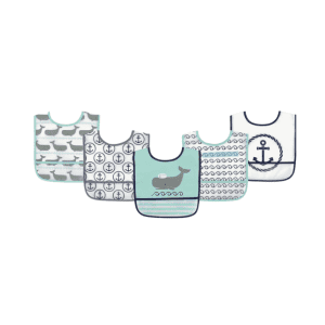 Set Babero Plástico 5 pz Ballena