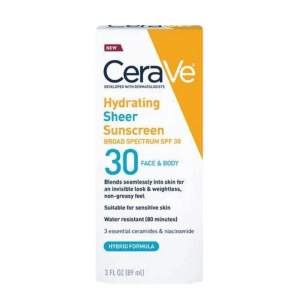 Cerave Hydrating sheer Sunscreen SPF 30 Face&body