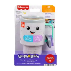 Taza de café para bebés con sonidos y luces, ideal para aprender y jugar de 6 a 36 meses.
