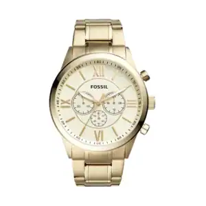 Reloj Fossil BQ11281E, reloj de pulsera dorado con cronógrafo y diseño elegante para mujer.