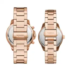 Reloj de pulsera de mujer en oro rosa Reloj de pulsera de mujer en oro rosa con correa de acero inoxidable, elegante y moderno.