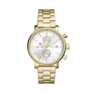 Reloj Fossil BQ2852, reloj de pulsera dorado con cronógrafo y calendario, elegante y moderno para mu.
