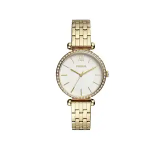 Reloj Fossil BQ3498 con diseño clásico y detalles en dorado, ideal para complementar tu estilo en Dr.