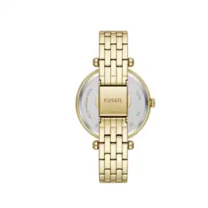 Reloj Fossil de pulsera dorada elegante Reloj Fossil de pulsera dorada, diseño clásico y sofisticado para mujer.