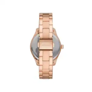 Reloj de pulsera de mujer Fossil en acabado dorado rosado Reloj Fossil de mujer con pulsera de acero en acabado dorado rosado, elegante y moderno.
