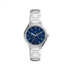 Reloj Fossil BQ3720 con esfera azul y pulsera de acero inoxidable, elegante y moderno. Perfecto para.