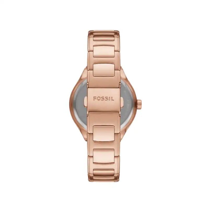 Reloj Fossil de pulsera dorada para mujer, diseño elegante y moderno.