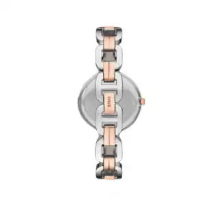 Reloj de pulsera femenino con diseño elegante, moderno y detalles en rosa y plata, ideal para acceso.